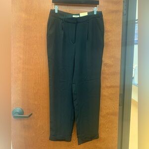 Max Studio London black pleated cuffed women’s trousers